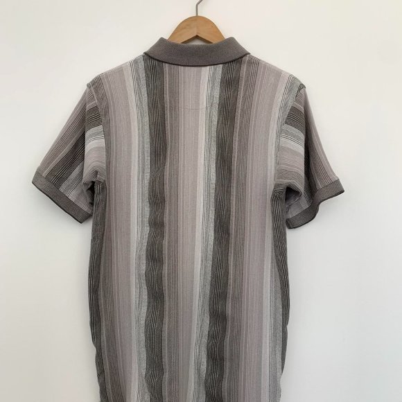 Vintage - Size S - Grey Striped Polo - Picture 4 of 6